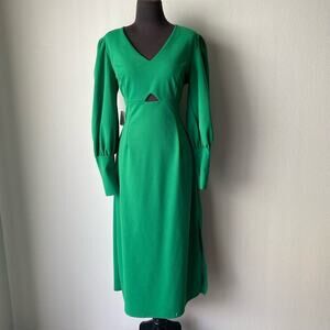 Wild Meadow‎ sz L Long sleeve V neck maxi event dress NWT